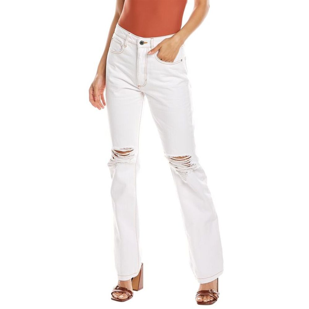 Weworewhat Womens  Icon Classic White Stretch Twill Jean, White